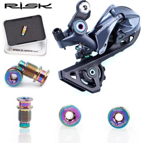 RISK Titanium Road Bike Rear Derailleur Rotation Shaft Fixed Screw For SHIMANO R8000 Road Bicycle Derailleur Shaft Fixed UT Bolt