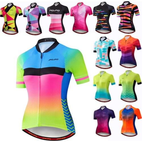 Women Cycling Jersey Short Sleeve Biking Shirts Top MTB Riding Ropa Ciclismo Cycling Clothing wear Sportswear Bike Jerseys