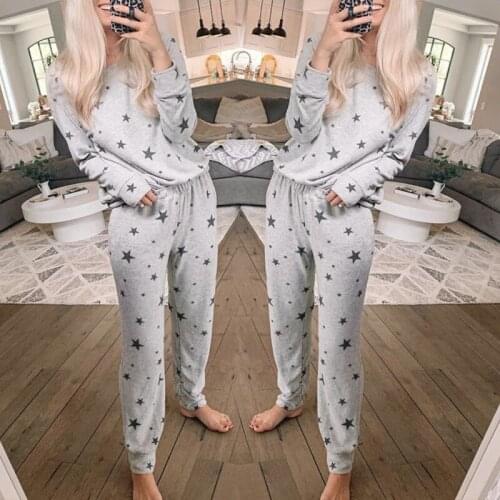 XUANCOOL 2020 Spring Autumn Winter Two Piece Set Women Casual Outfits Tracksuit Print Loose Loungewear Suit Ensemble Femme S-XXL