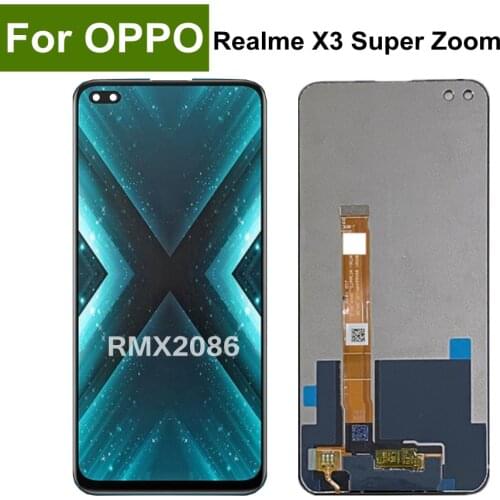 6.6" For Oppo Realme X3 SuperZoom LCD RMX2086 Display Touch Panel Screen Digitizer Assembly For Realme X3 Super Zoom