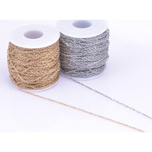 1Meter/Lot Stainless Steel Vintage Tiny O Shaped Link Women Chain Necklaces Handmade Men Bracelet Jewelry Bulk