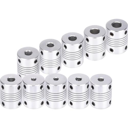 1 piece of 5x8mm CNC motor claw shaft coupler 5mm to 8mm flexible coupling outer diameter 19x25mm direct selling 3/4/5/6/6.35/7
