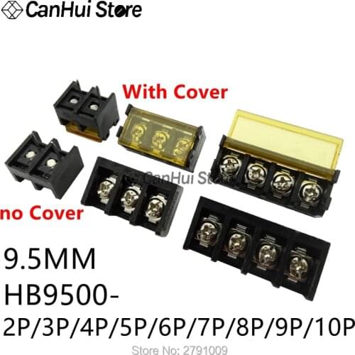 2/5pcs HB9500 HB-9500 Lid Barrier Terminal 9.5MM Pitch 300 30A High Current Connectors Barrier Blocks 2P 3P 4P 5P 6P 7/8/9/10Pin