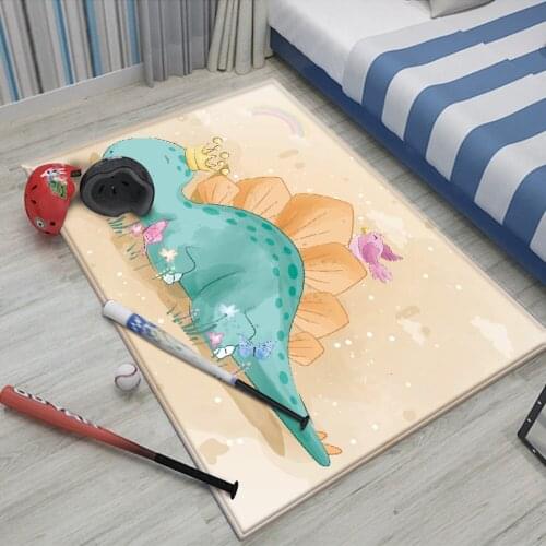 2021 Top Brand Non-slip Floor Cute Blue Animal Pattern Kids play carpet Children Rug baby flannel Children durable carpet
