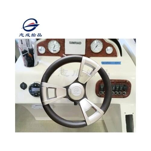 350mm 3/4'' Tapered Shaft Boat Steering Wheel Non-directional 3 Spokes For Marine Boat Yacht Vessel Etc