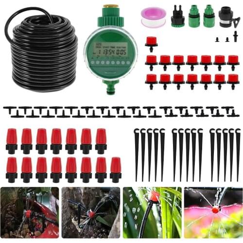 40/30M DIY Drip Irrigation System Automatic Watering Garden Hose Micro Drip Watering Kits with Adjustable Drippers