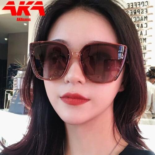 AKAgafas Oversized Sunglasses Women 2021 Classic Mirror Square Sunglasses Women Gradient Glasses for Women Vintage De Sol Mujer