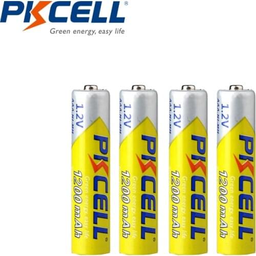 PKCELL AAA Rechargeable Battery 3A 1200mah 1.2V NIMH AAA aaa ni-mh batteries battery up to 1000 circle times
