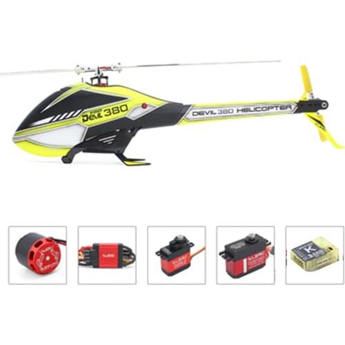 ALZRC Devil 380 FAST FBL 6CH 3D Red/Yellow Flying RC Helicopter Kit Indoor Outdoor Toys For Children Kids Gifts
