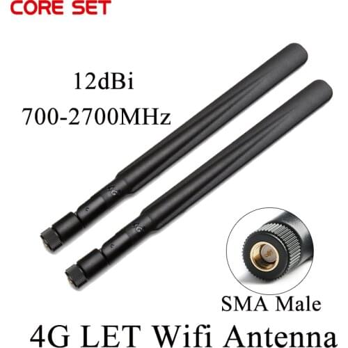 4G LET Wifi Antenna 12dBi High Gain SMA Male Omnidirectional Antenna 700-2700MHz modem antenna for 4G、GSM、GPRS