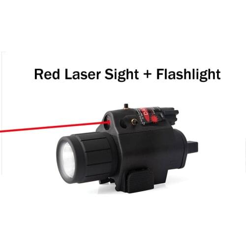 Quick Release 5mW Powerful Tactical M6 Red Dot Laser Sight Scope Set For Rifle Pistol Shot LED Flashlight Combo Sight