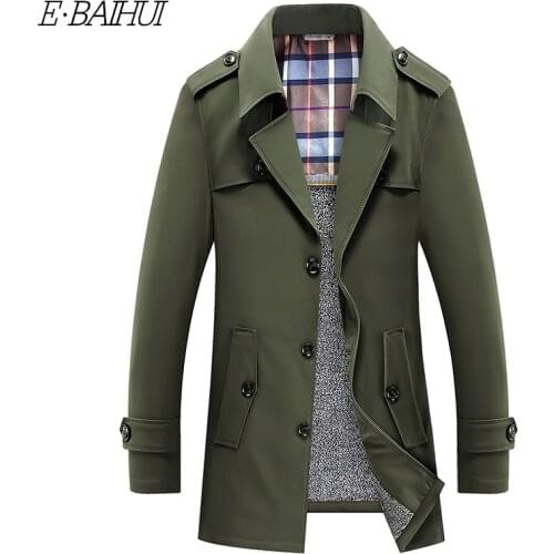 EBAIHUI Men's Long Trench Coats