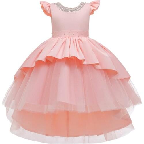 Elegent Flower Girl Dresses Fluffy Formal Kids Dresses Birthday Party Girls Ball Gowns First Comunion Dress Girl Princess Dress