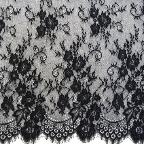 GLace 3M/Lot Mesh Lace Ribbon Decoration Eyelash White & Black Lace fabric Craft Sewing Lace For Wedding Making DecorationTX1089