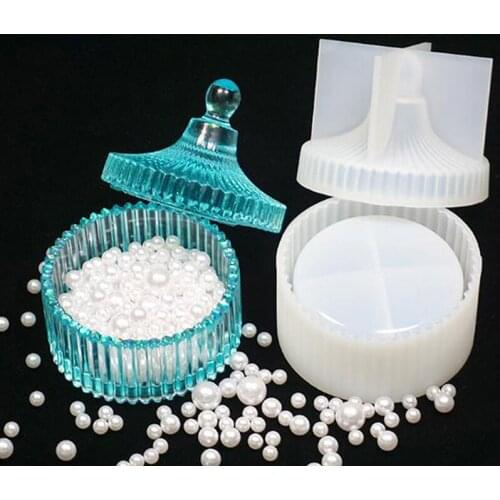 Storage Box Epoxy Resin Silicone Mould Jewellery Bead Storage Box Mold DIY Clear Resin Making Mould Casting Craft