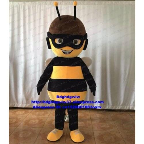 Bee Honeybee Wasp Hornet Vespid Bumblebee Bombus Mascot Costume Adult Cartoon Character Play Games Etiquette Courtesy zx2377