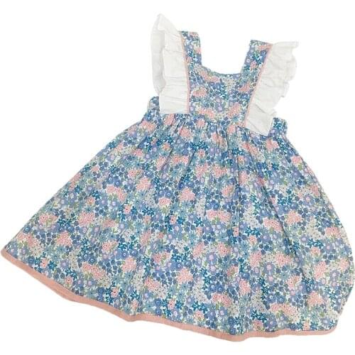 Summer Floral Petal Sleeve Girl Princess Dress Flower Girl Dresses Kids Dresses for Girls 2 Year Old Baby Clothes Girls Dress