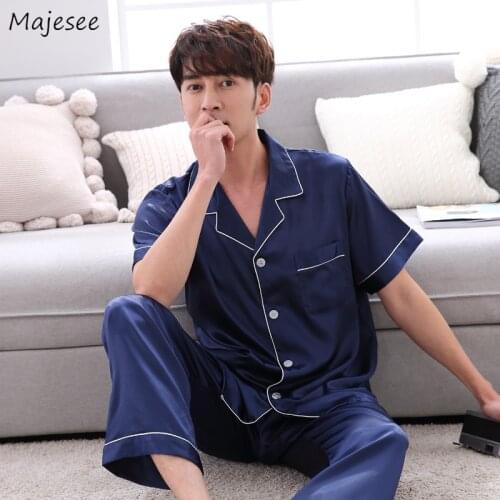 Мужские шелковые пижамы Majesee China At AliExpress