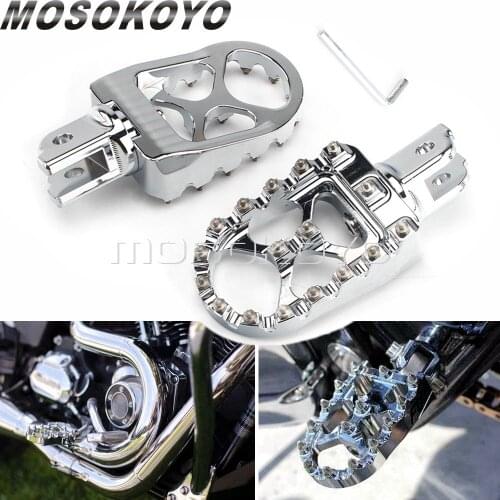 Motorcycle Footpeg Footrest MX Wide Foot Peg Rests Pedal For Harley Softail Fatboy Street Bob FXBB Breakout Slim FLSL 2018-2021