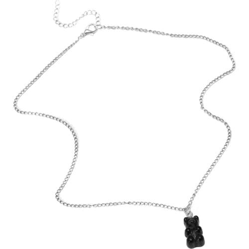 Cartoon Cute Judy Resin Earring Colorful Animal Bear DIY Drop Earring Candy Kids Gifts Bear Chain Necklaces Daily Jewelry Party