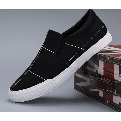 Mens Lazy Sneakers Shoes Canvas Shoes Male Spring 2021 Mens Leisure Cloth Mens Slip-on Shoes