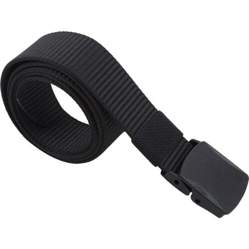 NEW Mens Black Silver Navy Nylon Fabric Canvas Belt 48.82*1.38