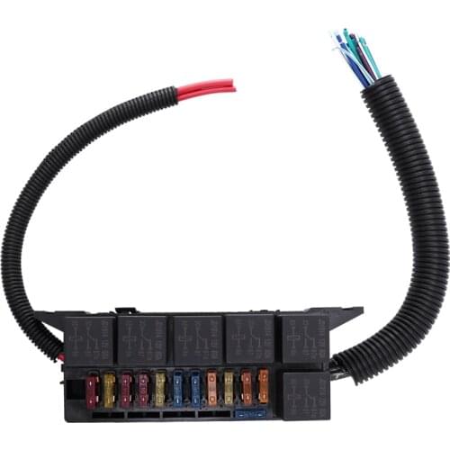 New with Wiring Harness 11 Way Fusebox Holder Relay Box Relays Waterproof Connectors for Car Accessories