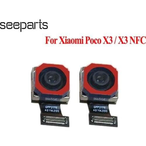 Original For Xiaomi Poco X3 NFC Front Camera Flex Cable For Xiaomi Poco X3 Rear Camera Replacement Parts X3 NFC Back Camera
