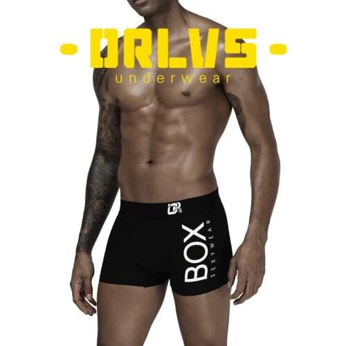 ORLVS Brand Box Men Underwear Men Boxer Cotton Male Breathable U Pouch Comfortable Sexy Man Underpants Boxer Shorts OR212