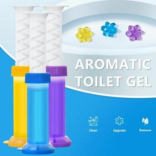 Flower Aromatic Toilet Gel Deodorant Air Freshener Leave Household Cleaner Needle Fresh Traces Cleaning No and Gel Product P7E7