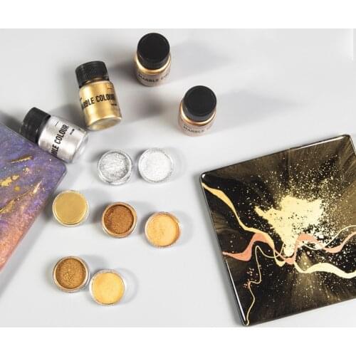 15g Pearlescent Shimmer Metallic Gold Silver Color Resin Pigment Colorant Pearl Pigment Dye UV Resin Epoxy Colour Jewelry Making