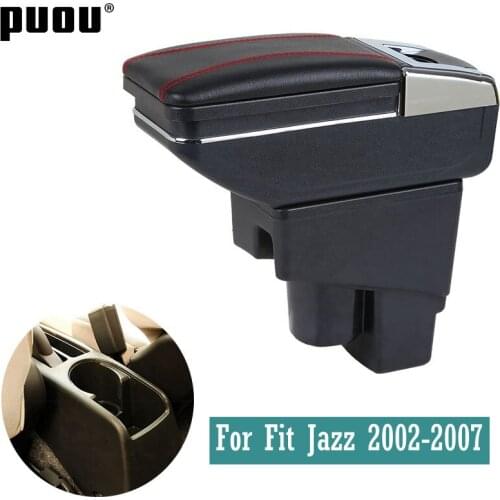 Arm Rest For Honda Fit Jazz 2002-2007 Hatchback Armrest Center Centre Console Storage Box with USB Charging