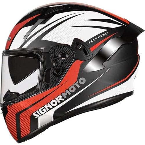 SignorMOTO Full Face Helmet Motorcycle Man Casco Moto Double Lens Helmet Motorbike Racing Helmet With Bluetooth Space DOT M-3XL