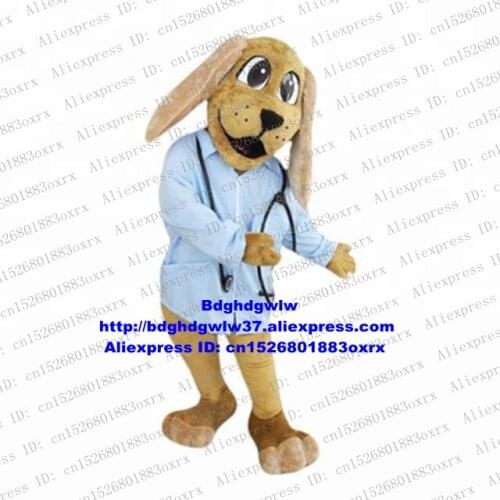 Light Brown Doctor Dog Cocker Spaniel Dachshund Beagle Golden Retriever Mascot Costume Ceremonial Event Welcome Dinner zx2757