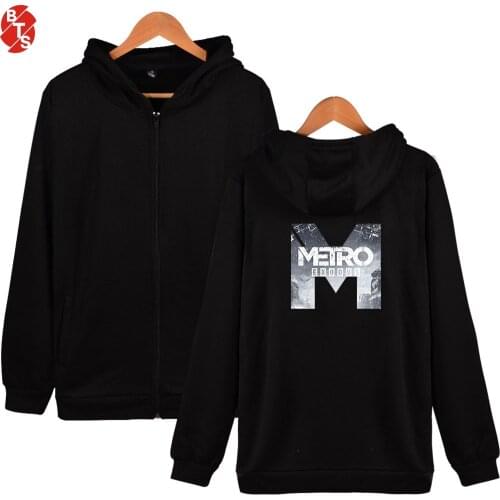 Metro Exodus Zipper Hoodies Women/Men Fashion Pritned Long Sleeve Hooded Sweatshirts 2019 Hot Sale Casual Streetwear Clothes