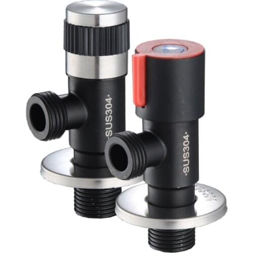 Triangle Valve Flow Control Valve Three-way Valve G1/2 Thread Bathroom Angle Valve Switch Kitchen Toilet Stainless Steel 125g