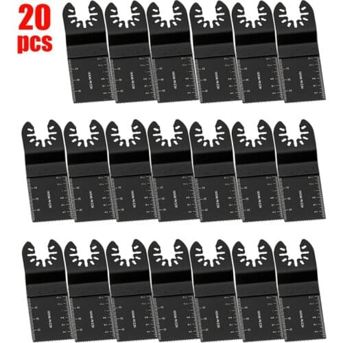 20PCS 34mm Universal HCS Oscillating Multi Tool Saw Blades for Metal Wood Cutting Multitool Woodworking Cutter Power Tools