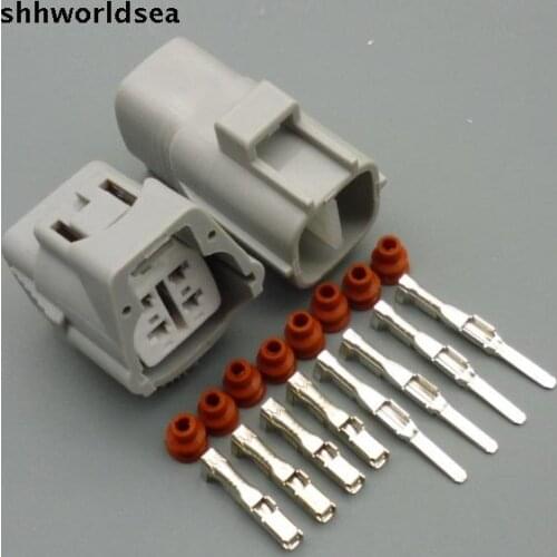 Worldgolden 5/30/100sets 2.2mm 4pin male female universal 4 way oxygen sensor plug 2JZ A/C 4P Connector case for Toyota