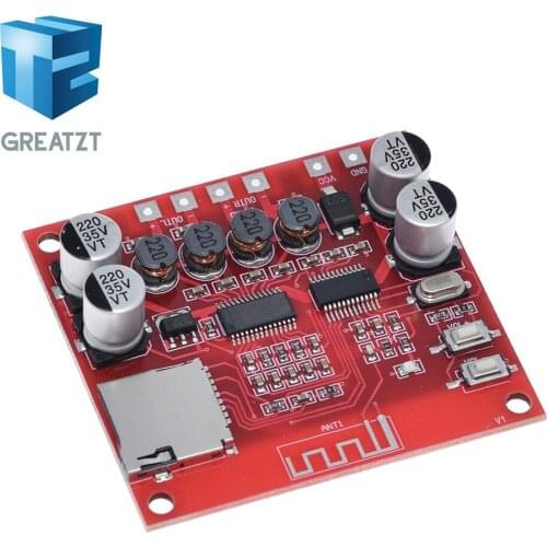 GREATZT XH-A233 15W X 2 Bluetooth 4.2 Digital power amplifier board Stereo TF Card Play 12v~24v Audio Amp