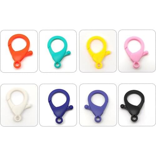 10Pcs/lot 35mm Multicolor Lobster Claw Clasps Hard Plastic Lobster Clasp Hook Clip DIY Crafts Key Chain Jewellery Accessories
