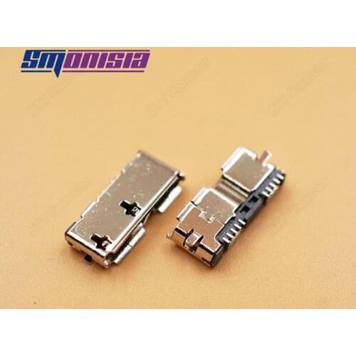 Smonisia 100pcs SMD Female Micro USB 3.0 Connectors Charging Socket fit for Mobile Phone HDD