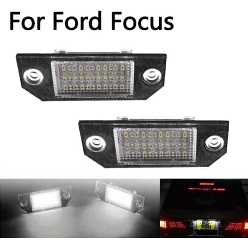 2Pcs Car lamp Auto License Plate Lights For Ford Focus St 225 Mk2 C-Max Mk1 03-08 C-Max Led License Plate Light UK car lights