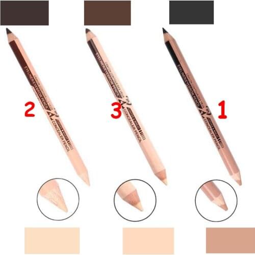 2 in1 Double Ended Eyeliner Stick Waterproof Long-lasting Eyeliner Pen+Concealer Pencil Sexy Eye Makeup Beauty Tools Cosmetic