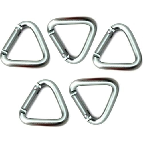 40%HOT 5Pcs Portable Multifunctional Triangle Buckle Snap Aluminum Alloy Carabiner for Outdoor