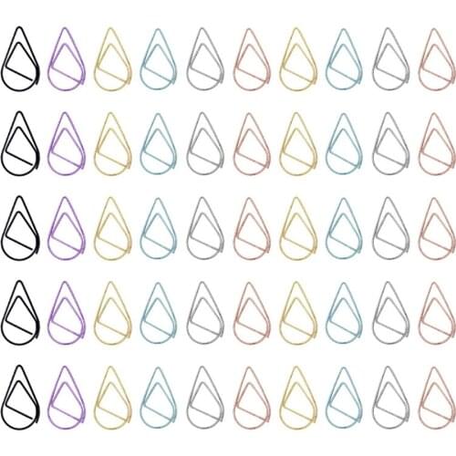 50 Draop Shaped Paper Clips Envelope Clips Bookmarks Stationery