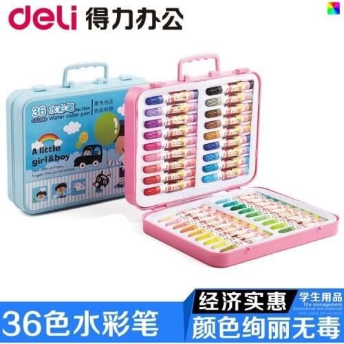 DL 7054 watercolor pens, 36 colors, non toxic graffiti brushes, painless and healthy childrens painting pen