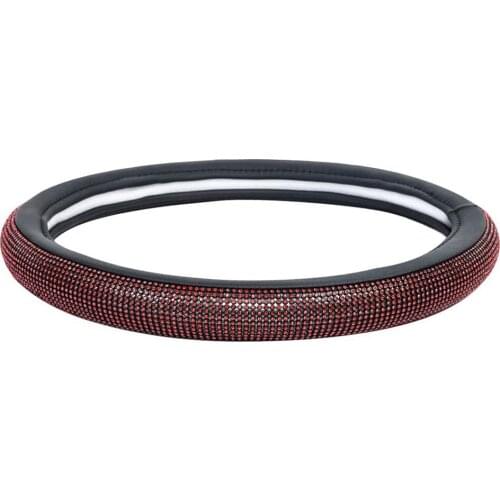 Steering Wheel Cover Rhinestone Car Shiny Car Protective Diamond Cover Universal Vehicle Decoration Accessories Set