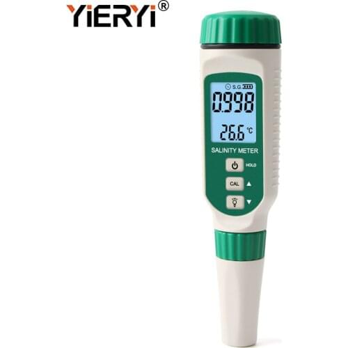Professional Digital Tester Salinity/S.G/Temperature Meter Water Quality Monitor 0-999ppm Tester for Drinking Water Aquariums