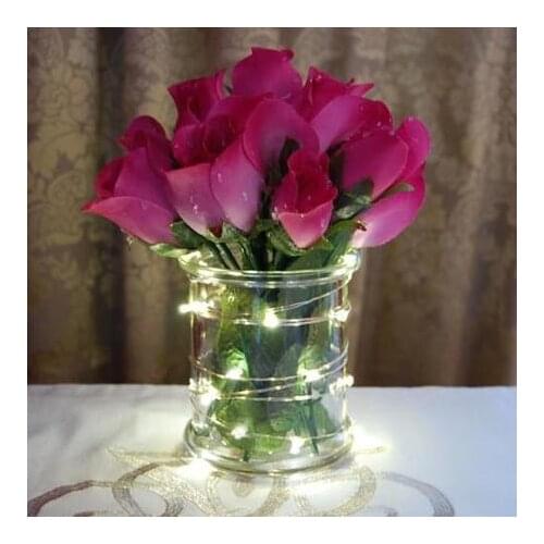 CR2032 Battery Operated 2M 20 Micro LED String Lights Copper Wire forflores artificiais atacado /decor garden/1st birthday