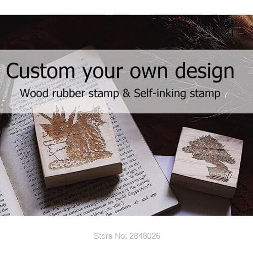 Custom your own logo wooden Rubber Stamp,wedding stamp,self-inking stamp,Business Logo Stamp, personalize address Stamp